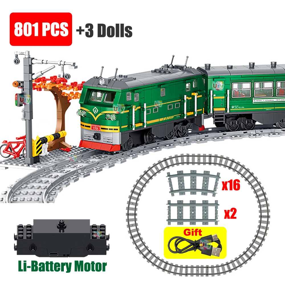 Kids Toys Lego - Teknik Retro Yeşil Buharlı Tren Şehir