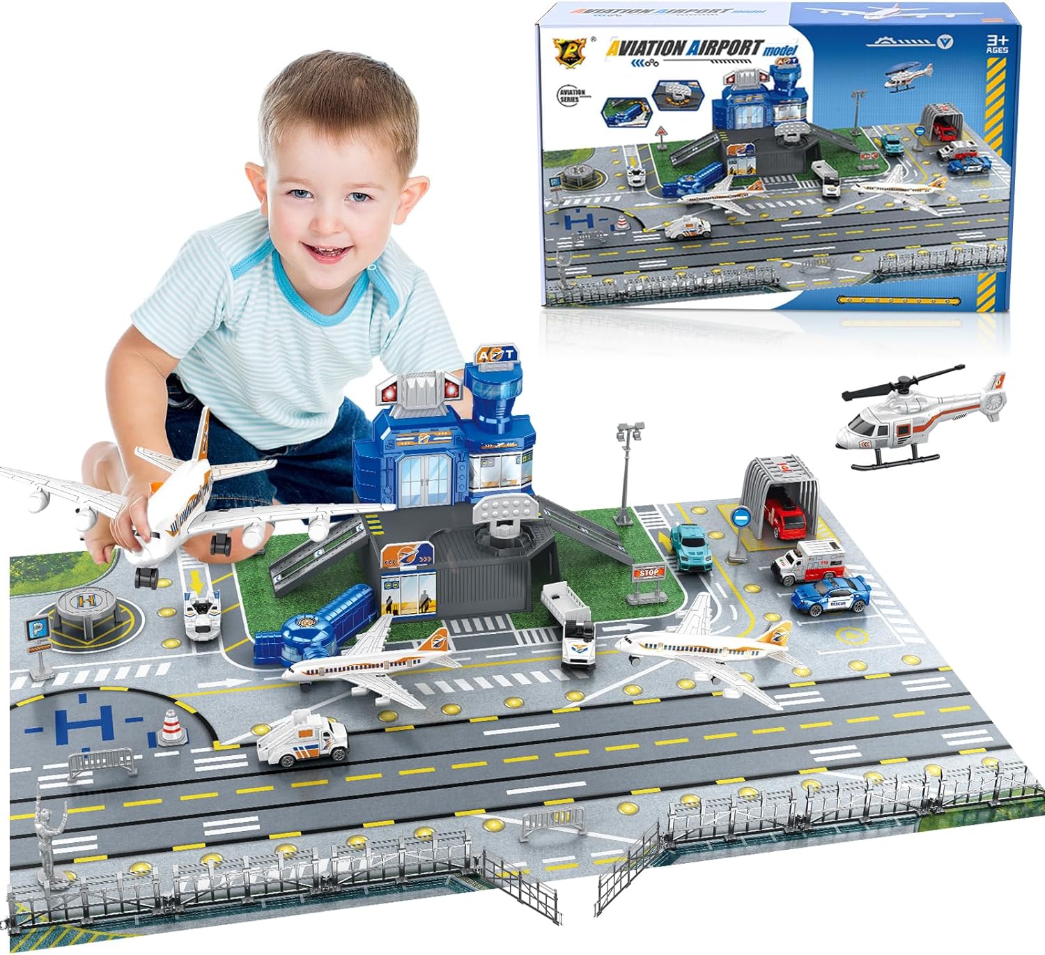 Kids Toys Xmas - Çocuklar için Havaalanı Sahne Oyuncak Seti,