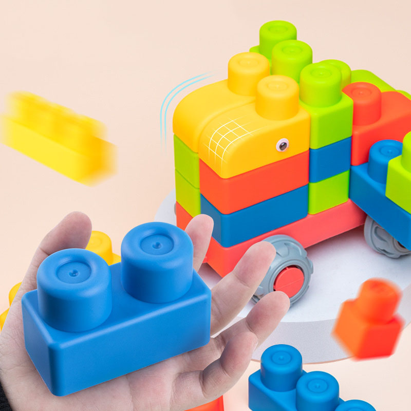 Kids Toys Lego - DIY Bebek Yumuşak Kauçuk Büyük Parçacık