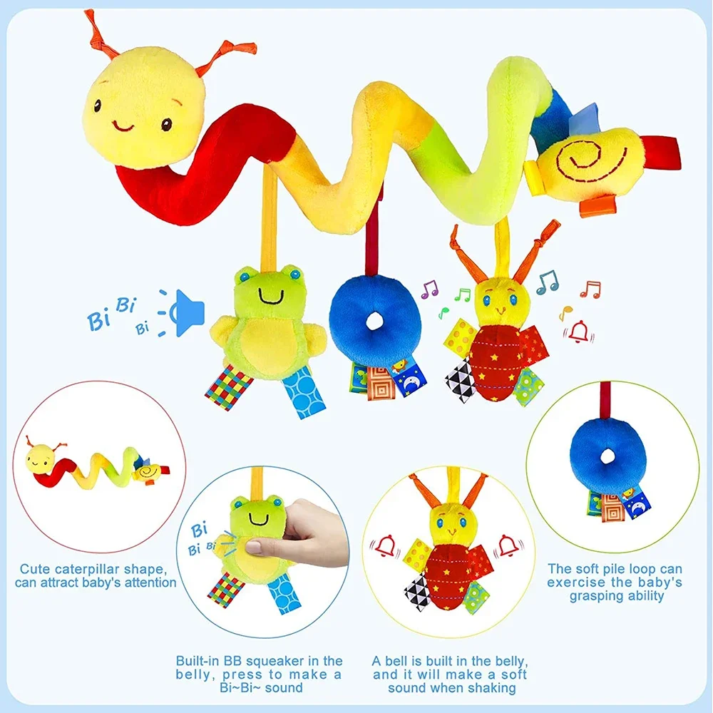 Kids Toys New Born - Spiral Arabası Oyuncaklar Yenidoğan Peluş Asılı