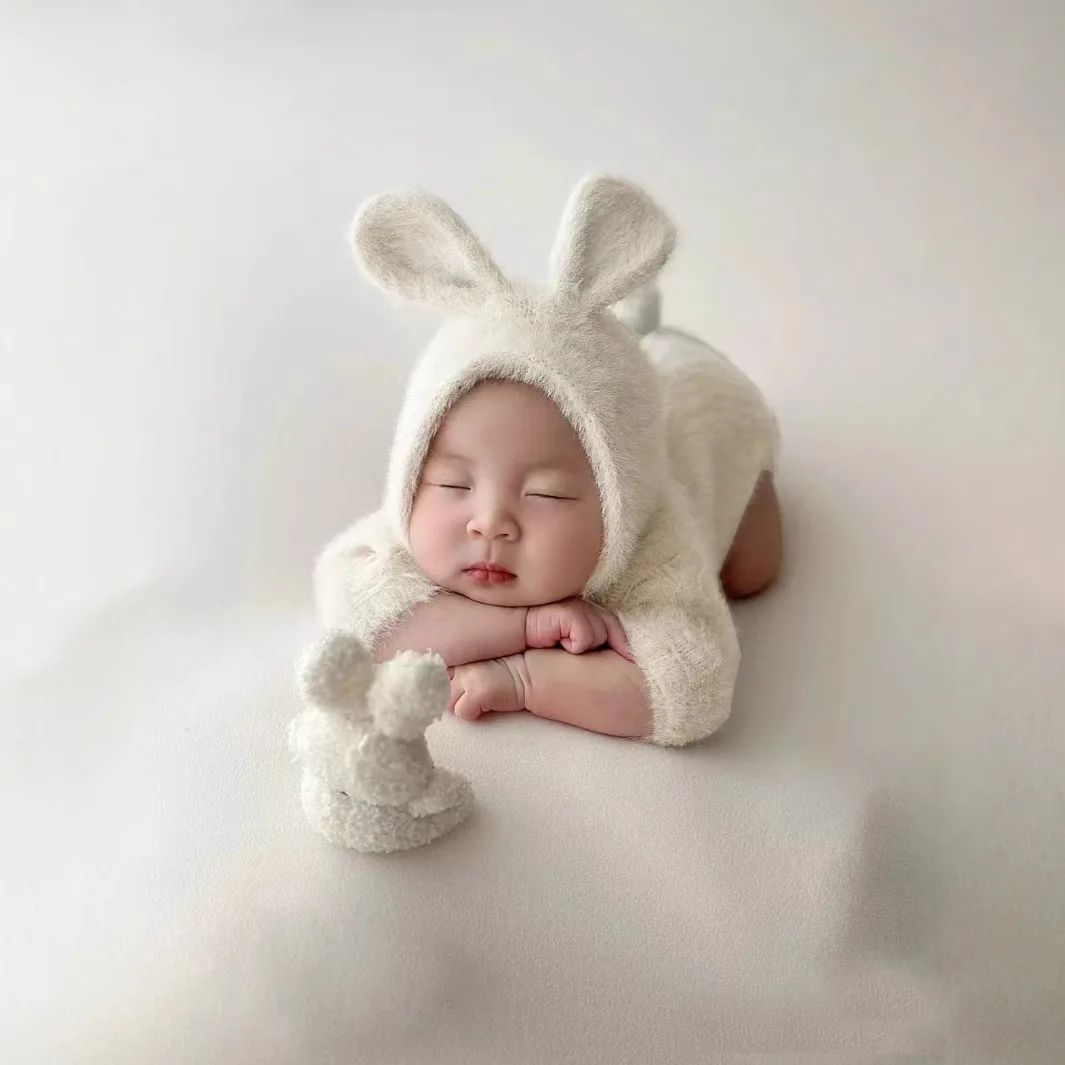 Kids Toys New Born - Yenidoğan Fotoğraf Sahne Örme Kıyafet Tavşan