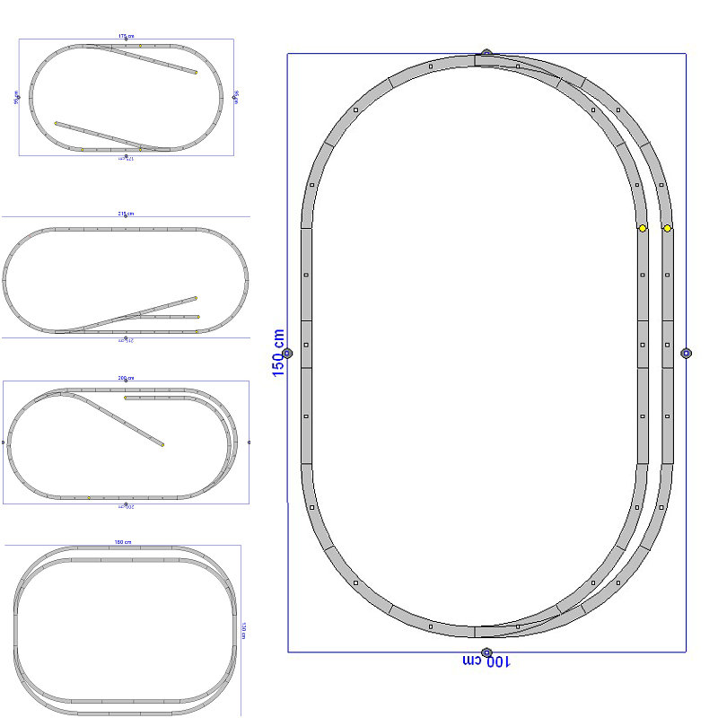 Toy Train Track Set - PIKO HO 1/87 Ölçekli Parça Seti