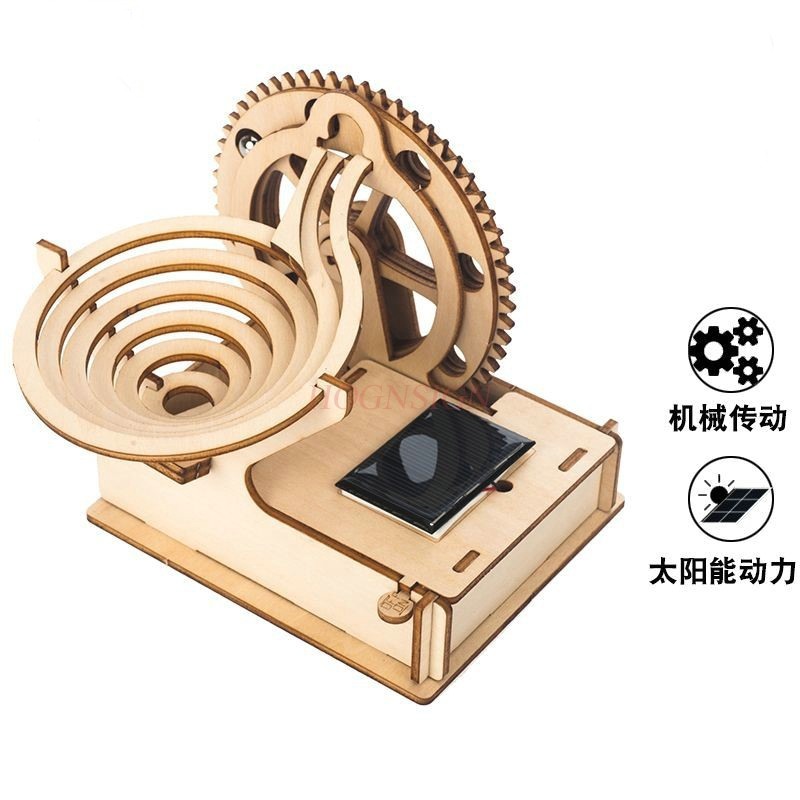 Marble Run Set - 8-12 Çocuklar için Güneş Enerjili Ahşap