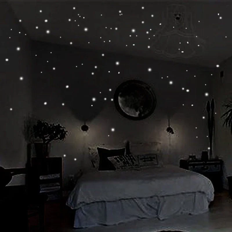 Glow In Dark Stars - 407 adet aydınlık duvar çıkartmaları duvar