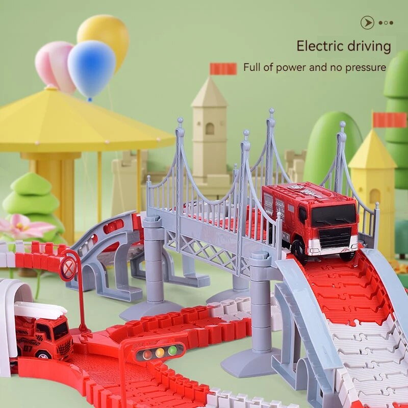 İtfaiye yolu montaj araba mühe - Toy Train Track Set incelemesi ve fiyatı