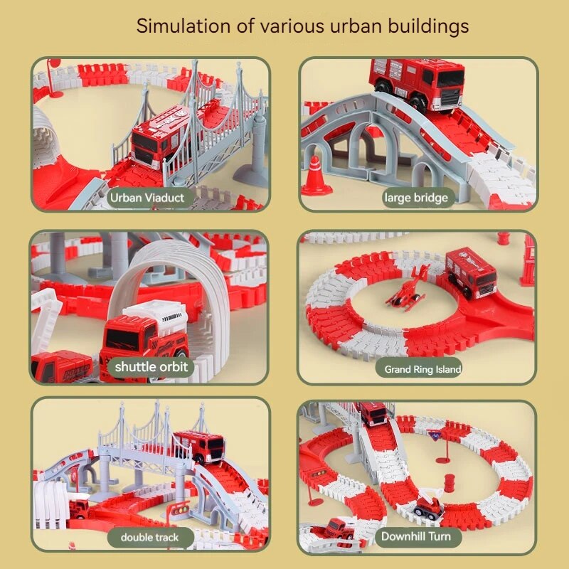 İtfaiye yolu montaj araba mühe - Toy Train Track Set incelemesi ve fiyatı