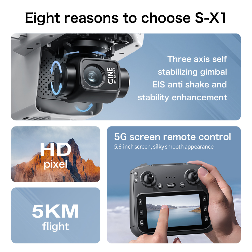 Orijinal S-X1 Drone 8K HD Prof - Toys For Kids Video incelemesi ve fiyatı