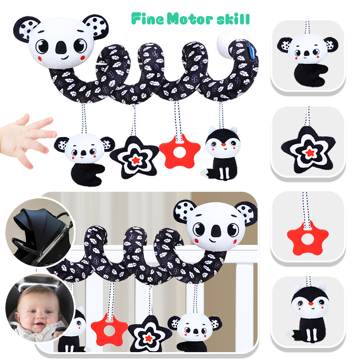 Spiral Peluş Oyuncaklar, Siyah - Kids Toys New Born incelemesi ve fiyatı